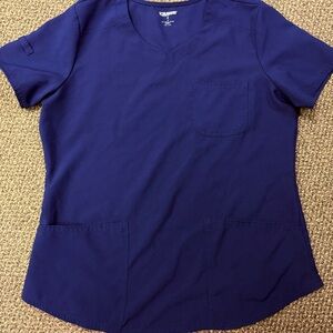 Scrubstar Women's Blue V-Neck Top‎